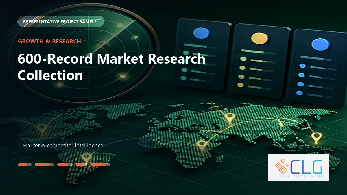 600-Record Market Research Collection work sample by Cheap Lead Generation