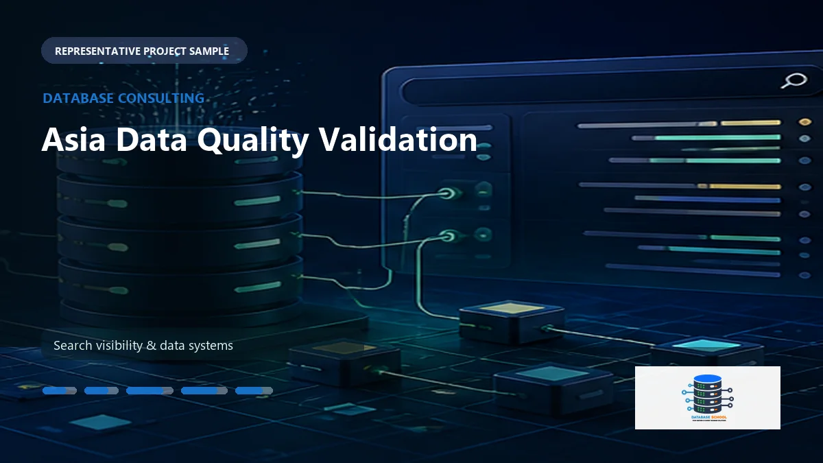 Asia Data Quality Validation work sample by Database School