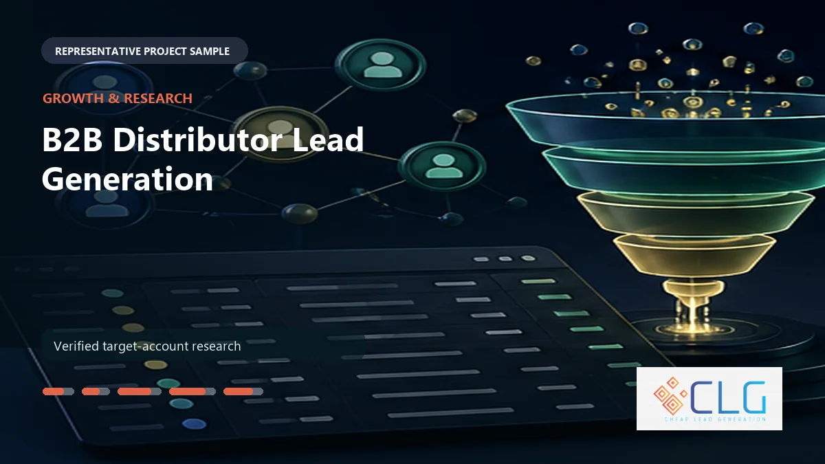 B2B Distributor Lead Generation work sample by Cheap Lead Generation