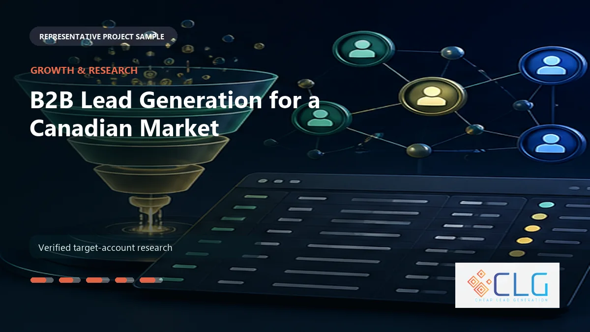 B2B Lead Generation for a Canadian Market work sample by Cheap Lead Generation