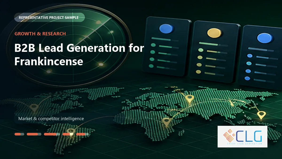 B2B Lead Generation for Frankincense work sample by Cheap Lead Generation