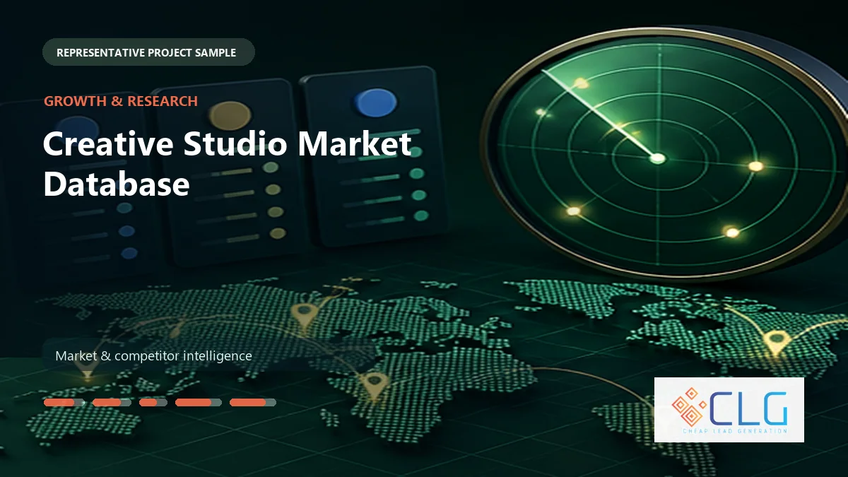Creative Studio Market Database work sample by Cheap Lead Generation
