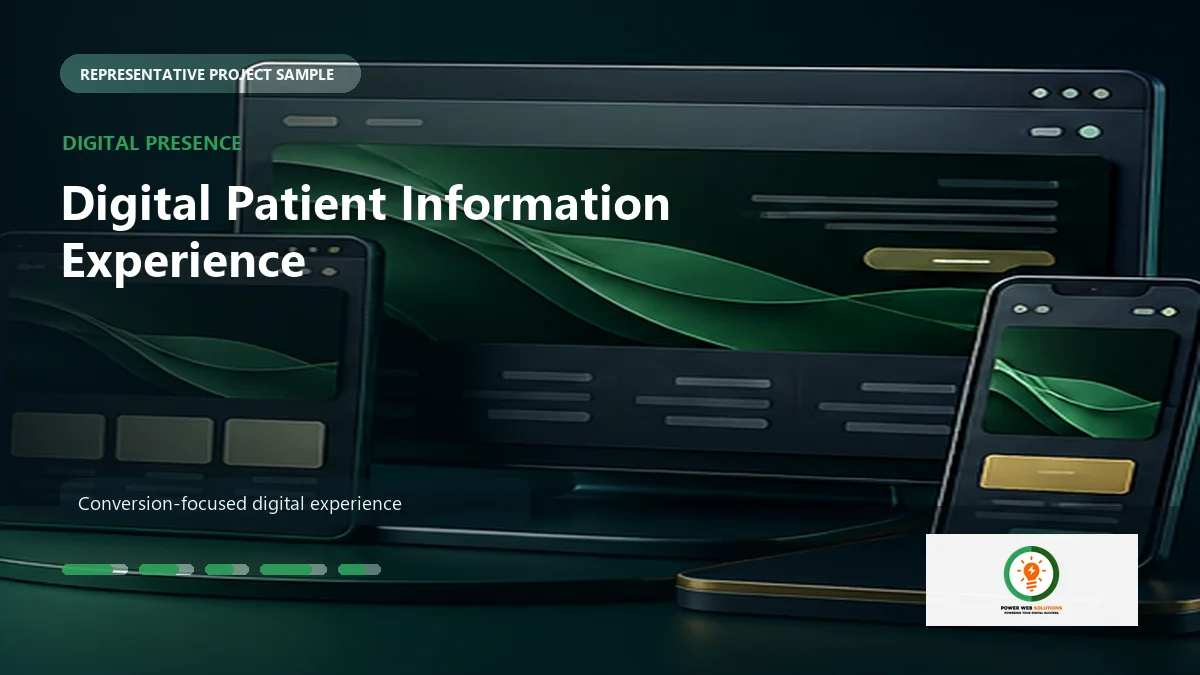 Digital Patient Information Experience work sample by Power Web Solutions