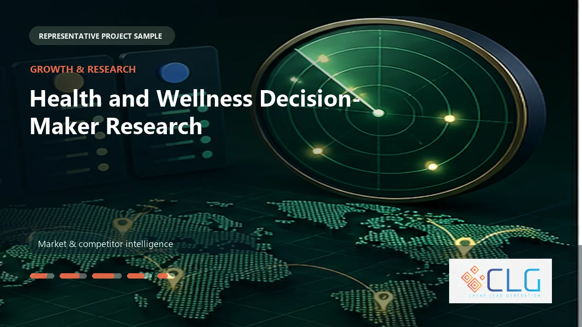 Health and Wellness Decision-Maker Research work sample by Cheap Lead Generation