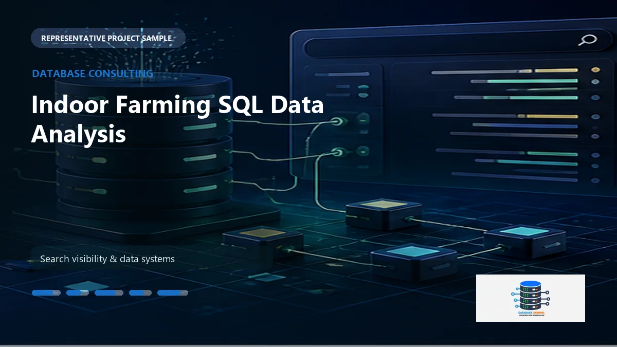 Indoor Farming SQL Data Analysis work sample by Database School