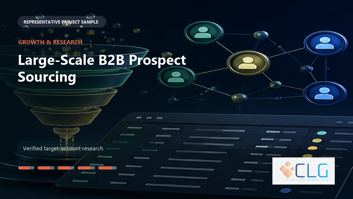 Large-Scale B2B Prospect Sourcing work sample by Cheap Lead Generation