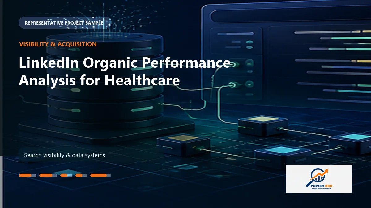 LinkedIn Organic Performance Analysis for Healthcare work sample by Power SEO Agency