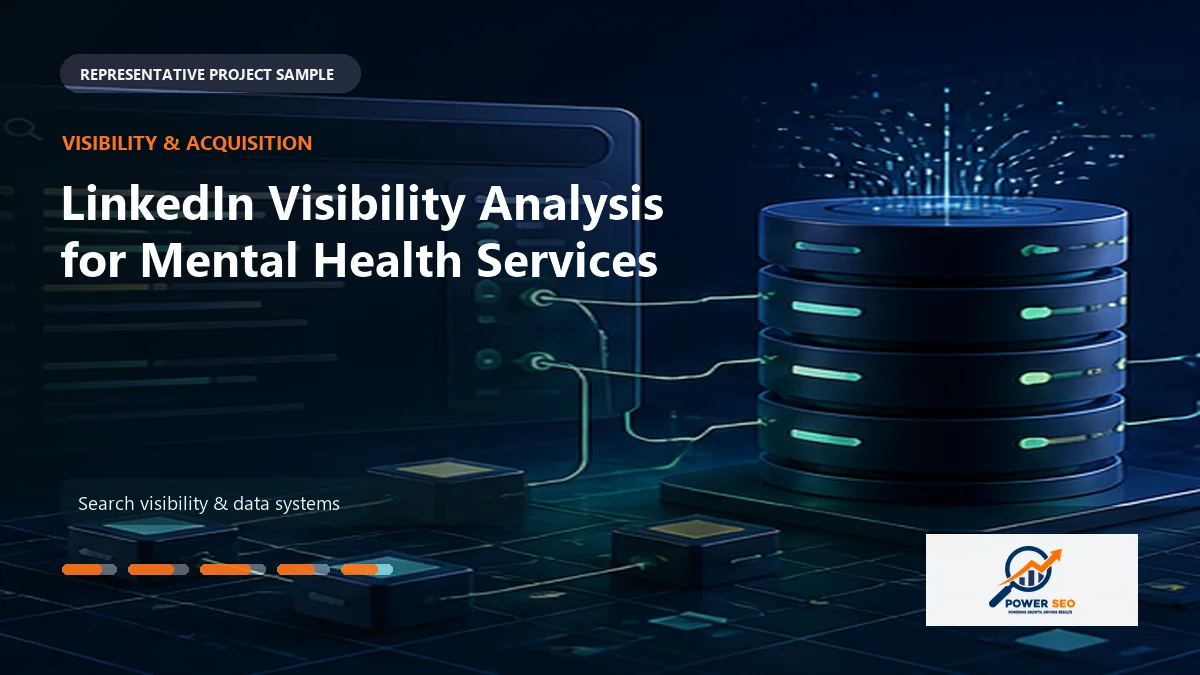 LinkedIn Visibility Analysis for Mental Health Services work sample by Power SEO Agency