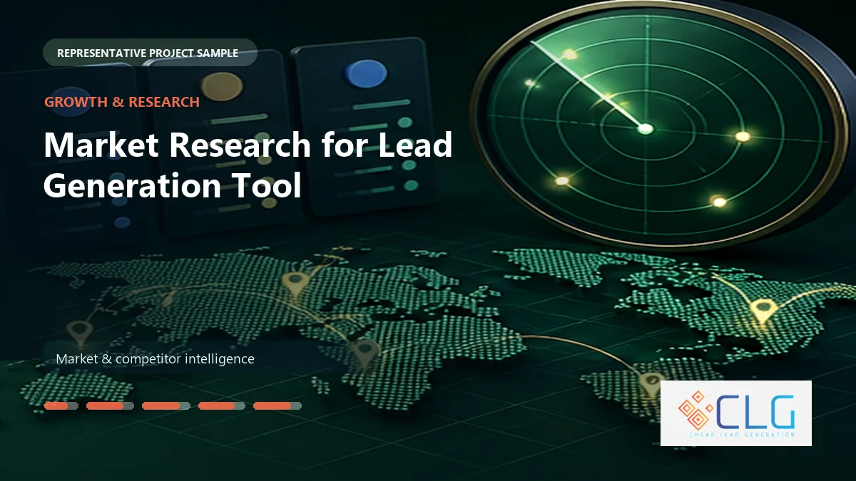 Market Research for Lead Generation Tool work sample by Cheap Lead Generation