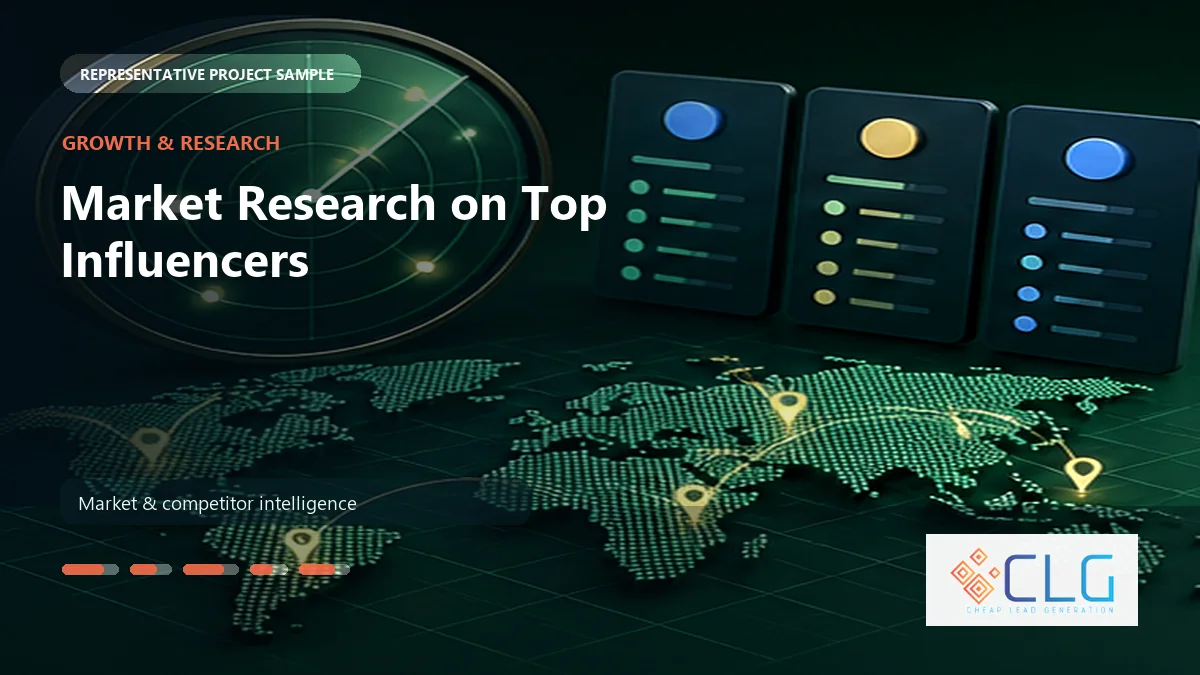 Market Research on Top Influencers work sample by Cheap Lead Generation