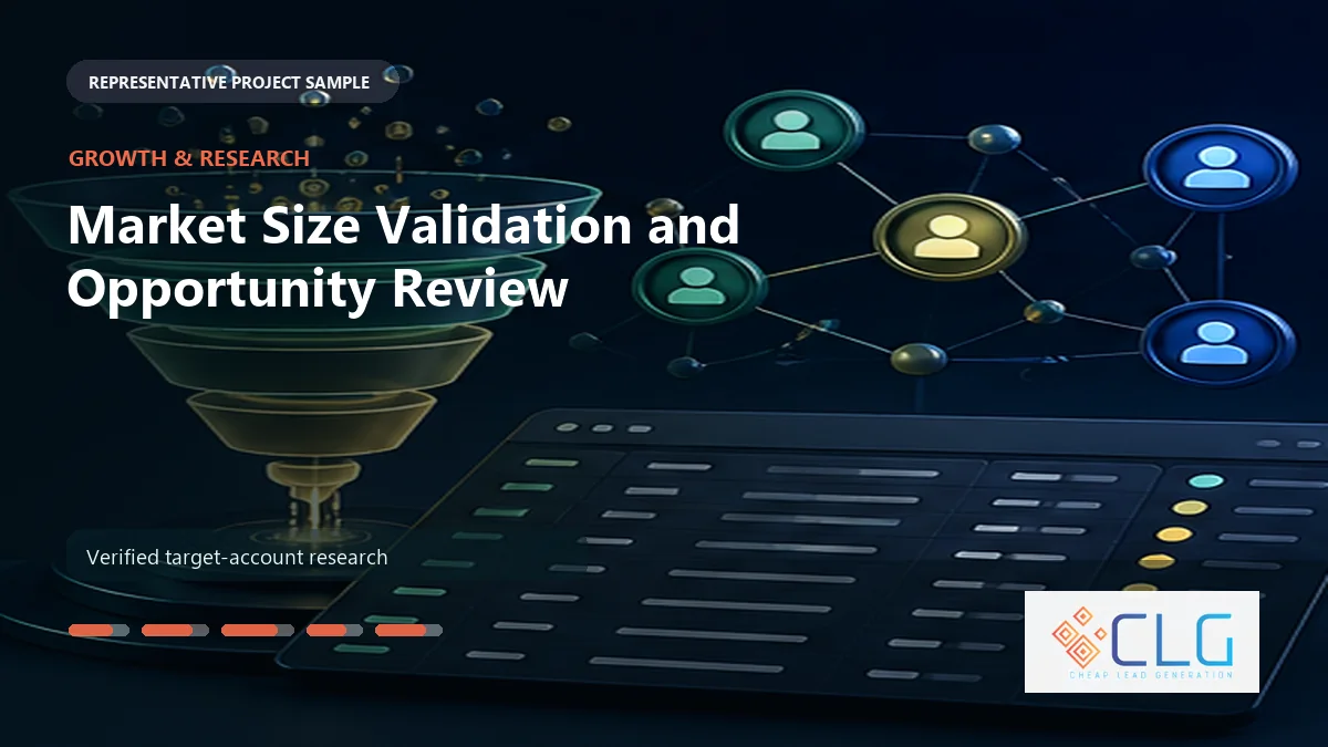Market Size Validation and Opportunity Review work sample by Cheap Lead Generation