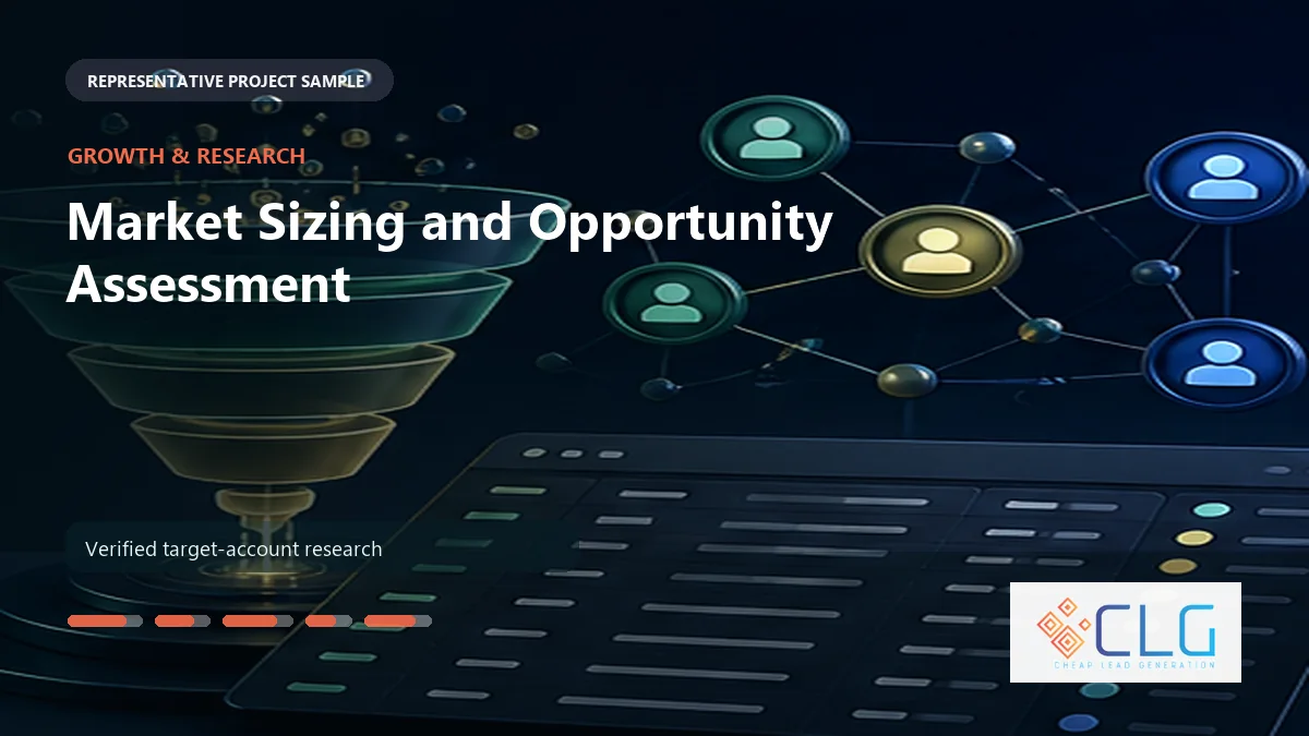 Market Sizing and Opportunity Assessment work sample by Cheap Lead Generation