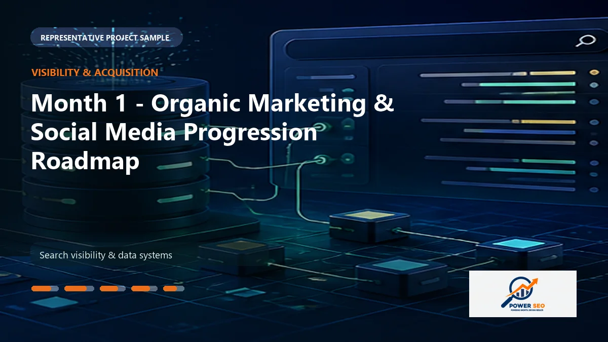 Month 1 - Organic Marketing & Social Media Progression Roadmap work sample by Power SEO Agency