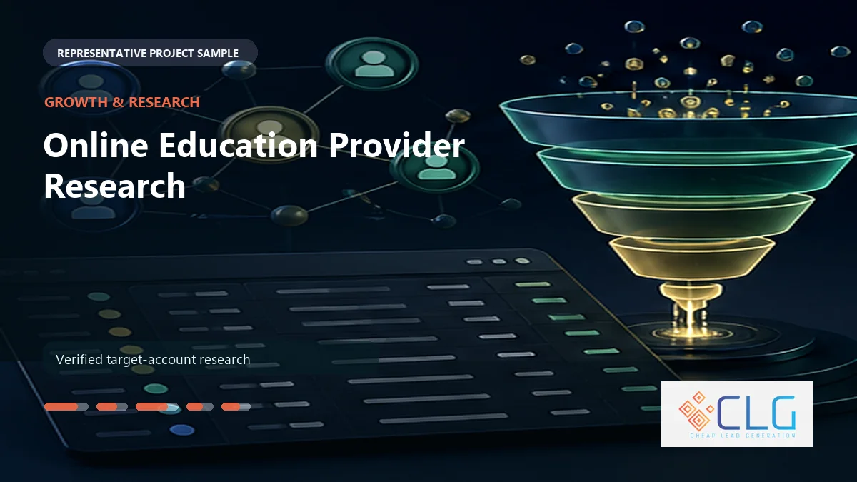 Online Education Provider Research work sample by Cheap Lead Generation