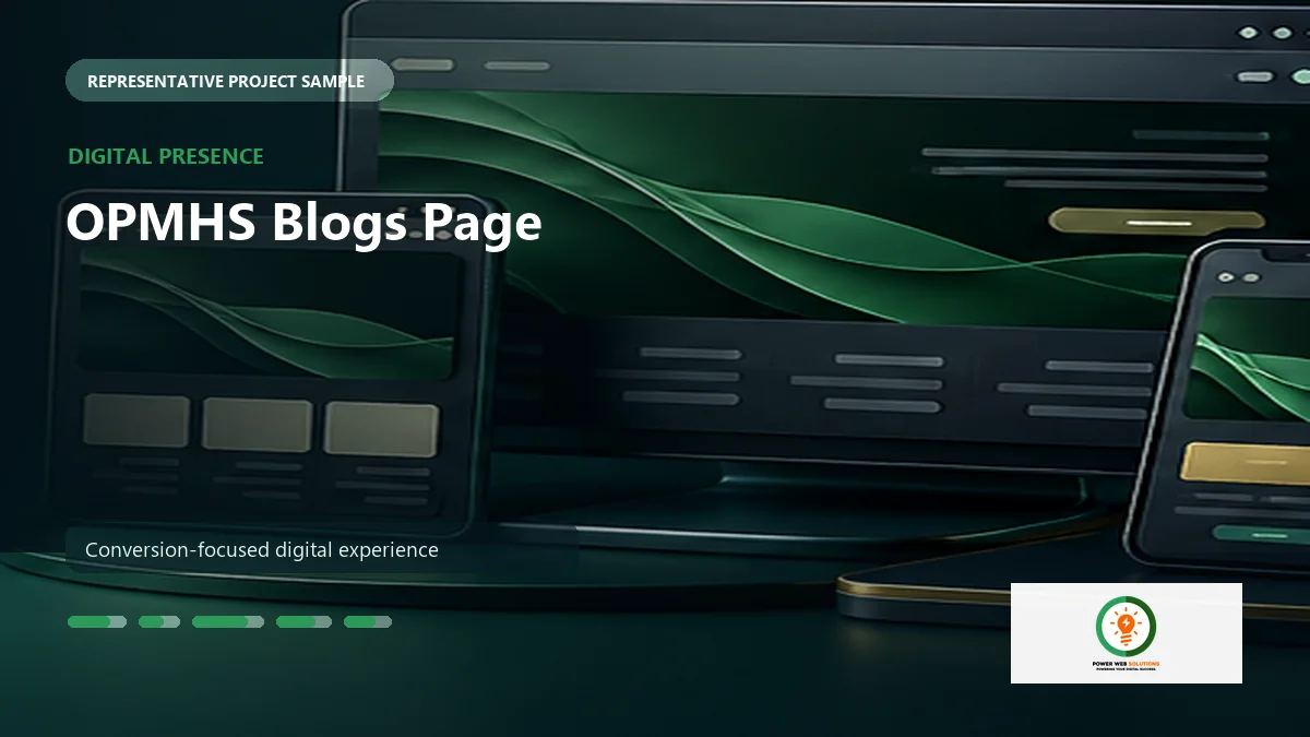 OPMHS Blogs Page work sample by Power Web Solutions