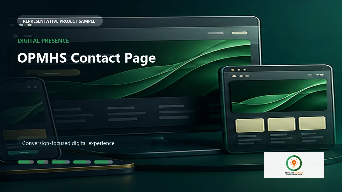 OPMHS Contact Page work sample by Power Web Solutions