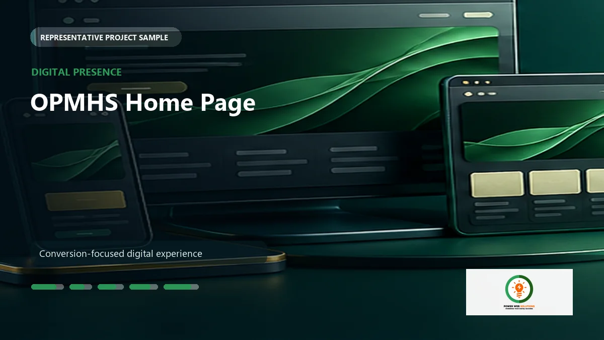 OPMHS Home Page work sample by Power Web Solutions
