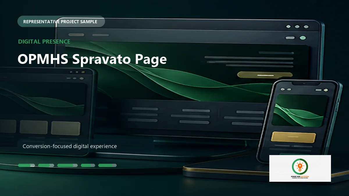 OPMHS Spravato Page work sample by Power Web Solutions