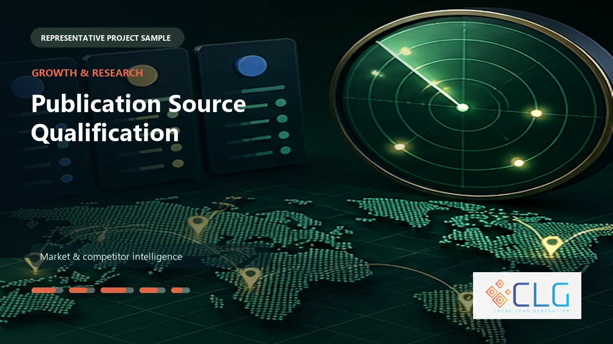 Publication Source Qualification work sample by Cheap Lead Generation