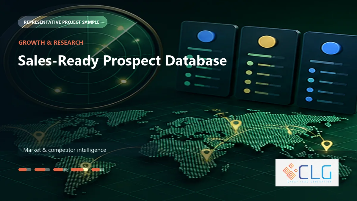 Sales-Ready Prospect Database work sample by Cheap Lead Generation