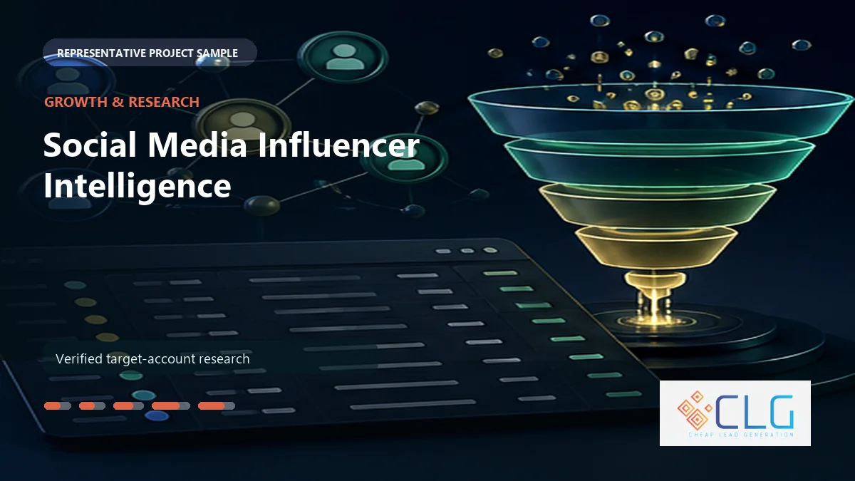 Social Media Influencer Intelligence work sample by Cheap Lead Generation