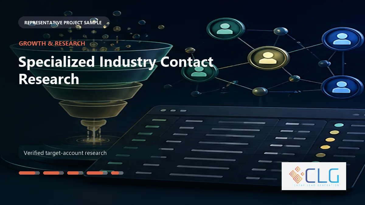 Specialized Industry Contact Research work sample by Cheap Lead Generation