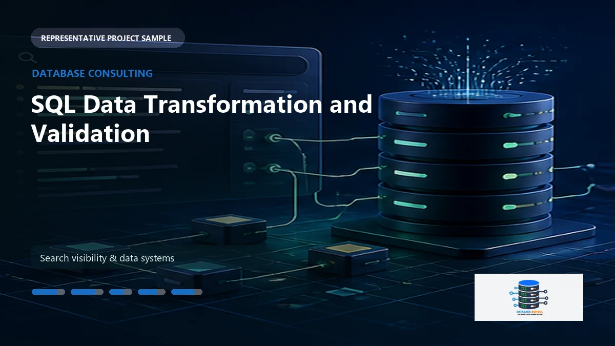 SQL Data Transformation and Validation work sample by Database School