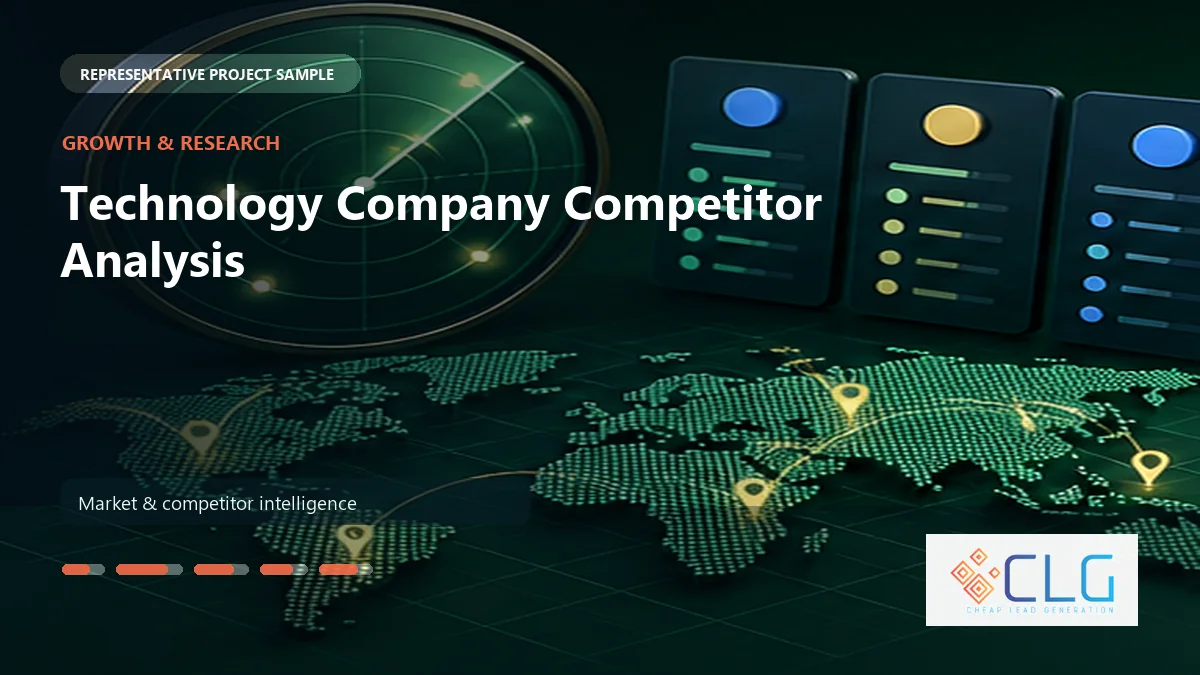 Technology Company Competitor Analysis work sample by Cheap Lead Generation