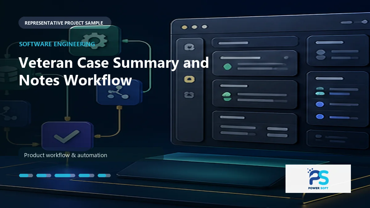 Veteran Case Summary and Notes Workflow work sample by Power Soft