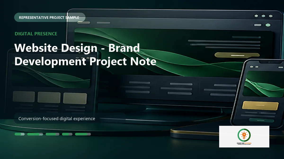 Website Design - Brand Development Project Note work sample by Power Web Solutions